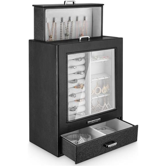 Jewelry Organizer Girls Women Jewelry Box for Necklaces Rings Earrings Gift